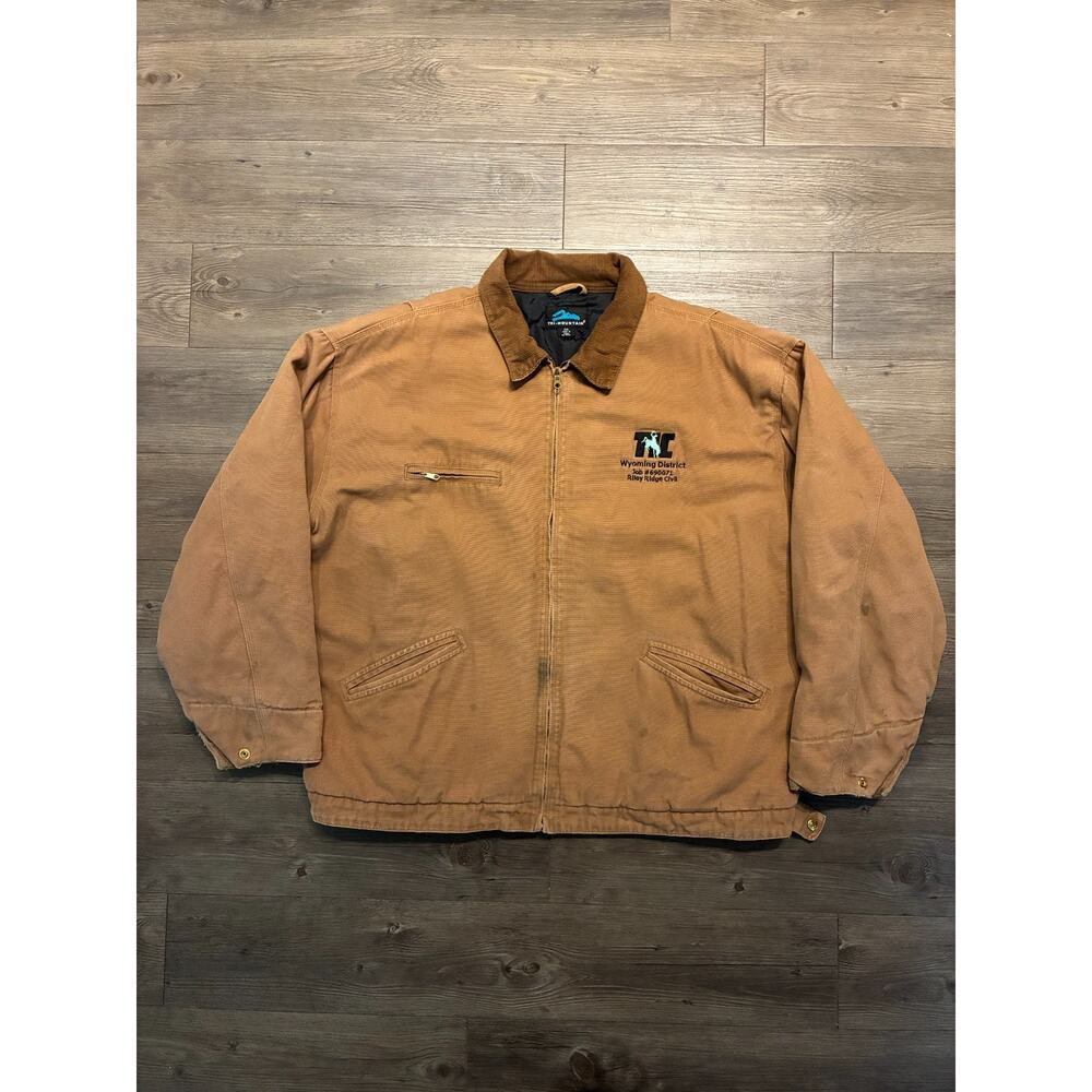 Tri Mountain Detroit Jacket Men's 2XL Brown Wyoming District Full Zip Outdoor